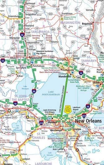 Texas Driving Map - Hallwag 09