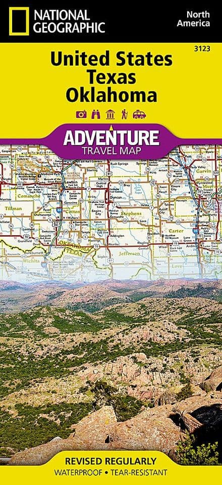 Texas & Oklahoma Adventure Map - National Geographic