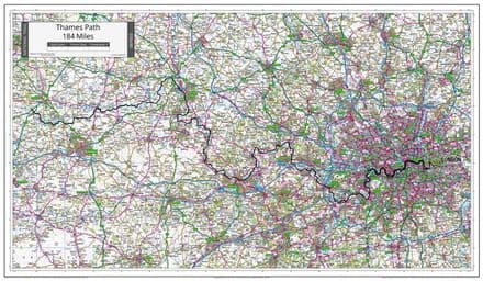 Thames Path - Wall Map