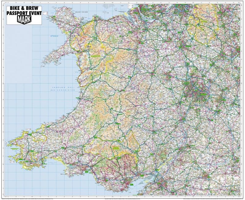 The Bike & Brew Map 2025 - Extra Large