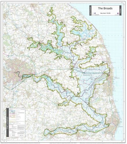 The Broads National Park - Wall Map - 2025