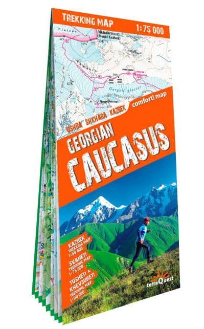 The Georgia Caucusus Mountains Trekking Map