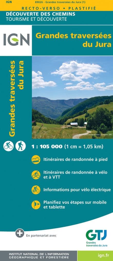 The Jura Grande Traversee - IGN Special Sheet