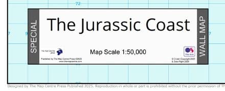 The Jurassic Coast - Wall Map - 1:50,000 - 2025