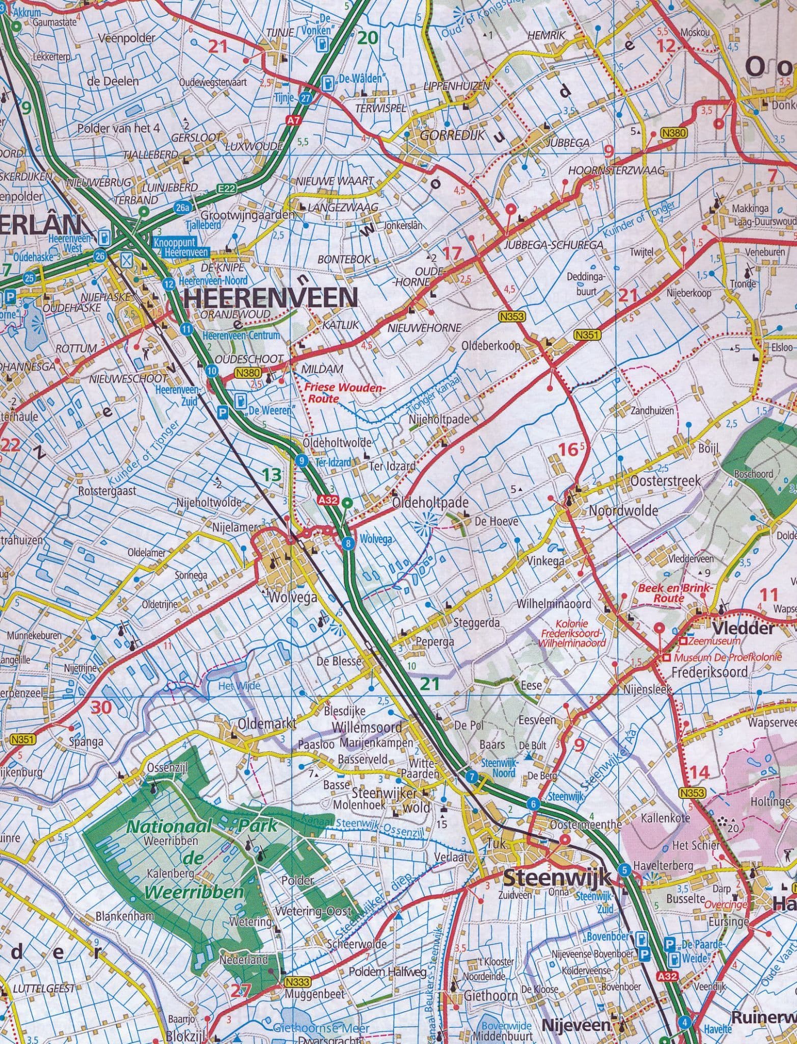 The Netherlands - Road Map 1 200 000 - Hallwag