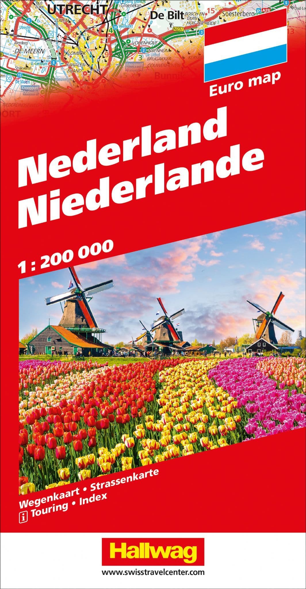 The Netherlands - Road Map 1 200 000 - Hallwag