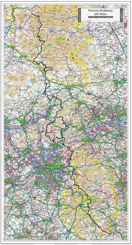 The Pennine Bridleway - Wall Map
