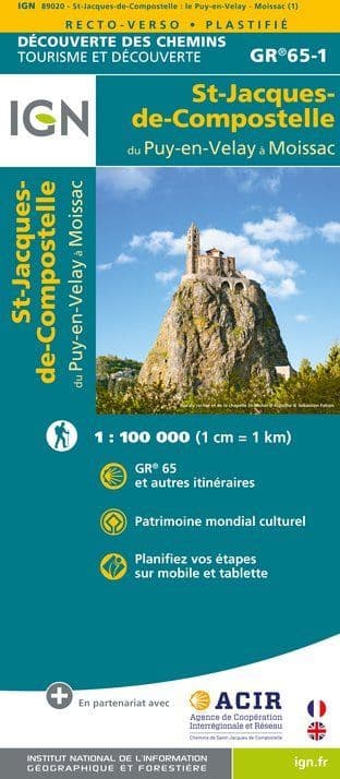 The Way of St Jacques de Compostela: Puy en Velay - Moissac GR65 - 1