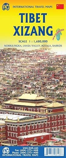 Tibet Travel Map - Folded - Waterproof - ITM