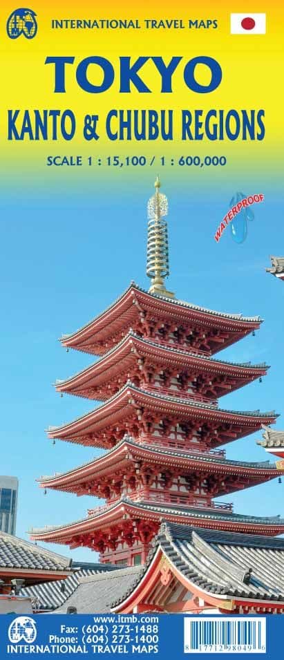 Tokyo City & Kanto / Chubu Regions Travel Map - ITM