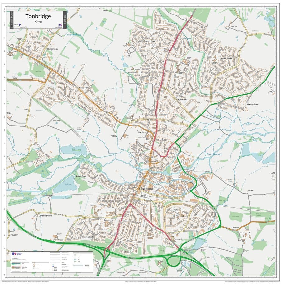 Tn9 Postcode Map Tonbridge Street Map