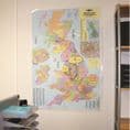 UK Counties, Districts & Unitary Authorities Planning Wall Map Standard Size (BIC, BICP) (83 x 120cm