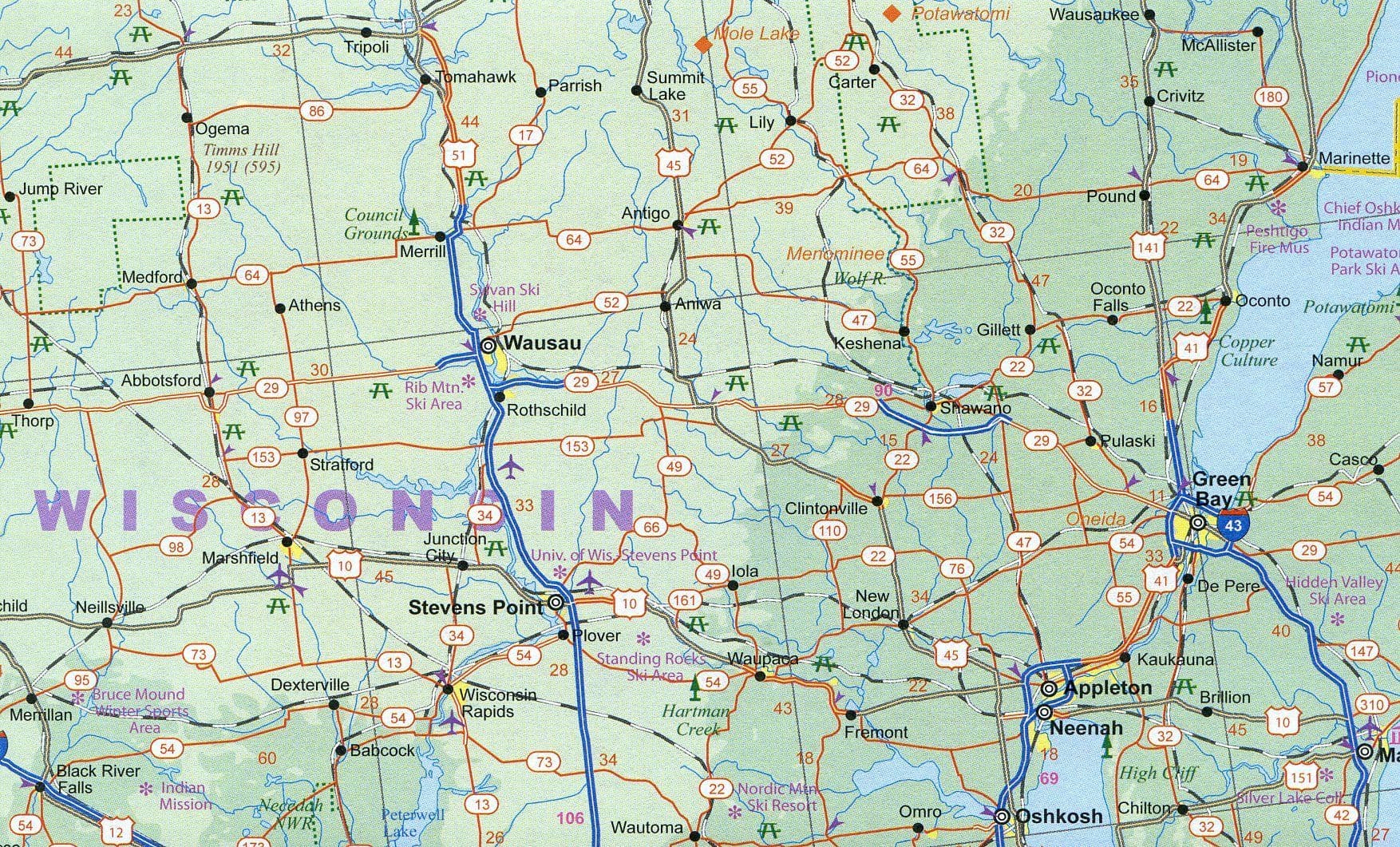 USA Central Mississippi River - Usa Central Mississippi River States Travel Map Itm (3) 1431 P 