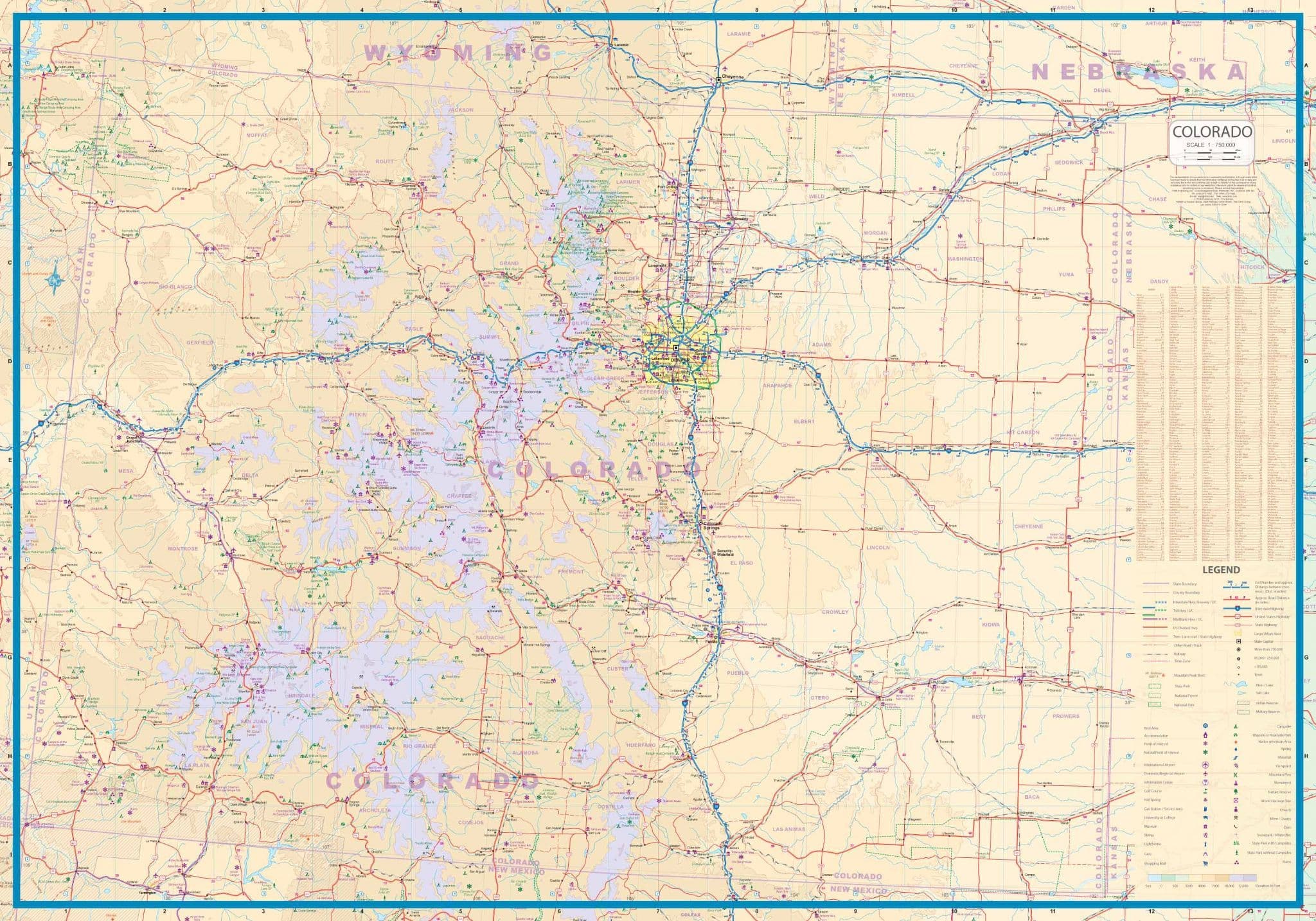 Utah & Colorado Travel Map - ITM