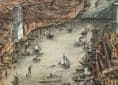 Vintage 1873 New York City Bird's-Eye View Map - Panoramic Manhattan Reproduction Print