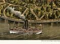 Vintage 1873 New York City Bird's-Eye View Map - Panoramic Manhattan Reproduction Print
