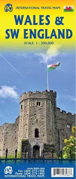 Wales & South West England Travel Holiday Map
