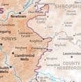 Wales Topographical with Rivers - Wall Map - 2024 - 70 x 70cm