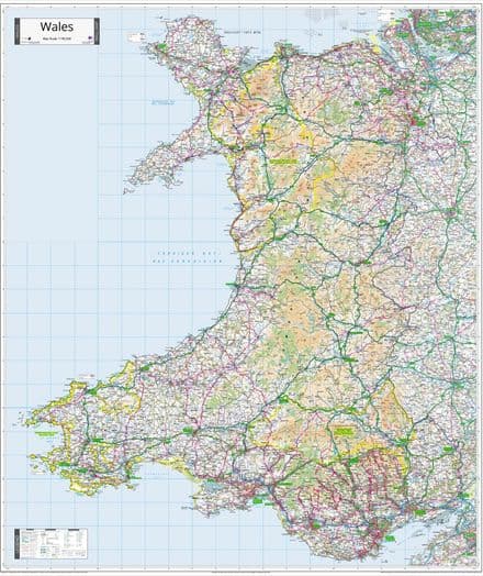 Wales Wall Map - EXTRA LARGE - 138 x 162cm