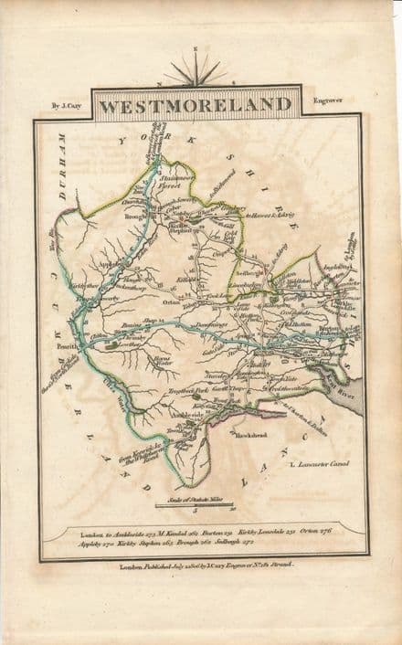 Westmoreland 1806 - John Cary - Original Map