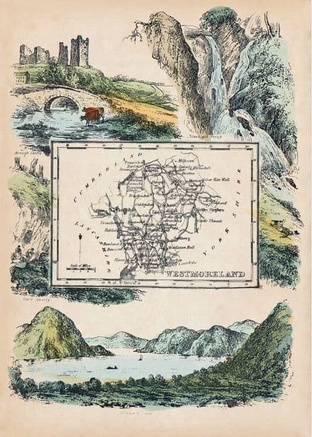 Westmoreland - by 'Reuben Ramble' - Reproduction County Map