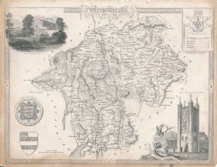 Westmoreland Thomas Moule circa 1840 - Original Map Ref 2