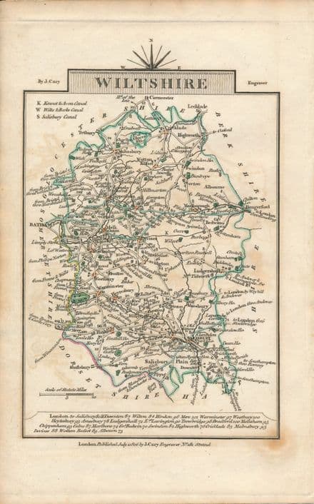 Wiltshire 1806 - John Cary - Original Map