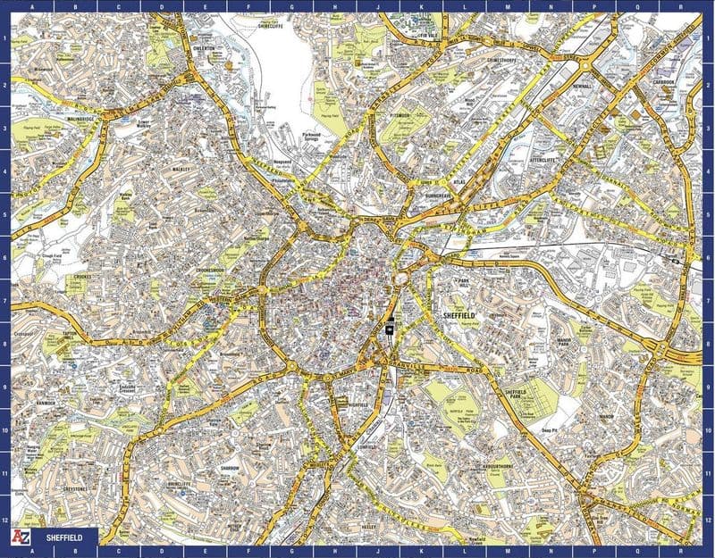 Windsor City Centre A-Z Street Wall Map