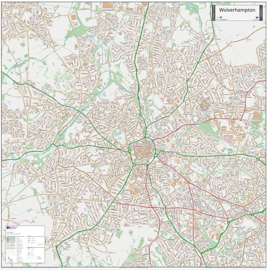 Wolverhampton Street Map