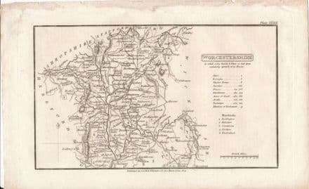 Worcestershire G & WB Whittaker 1824 - Original Map (A)