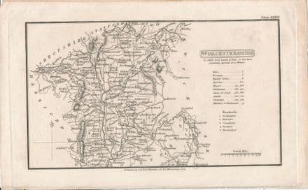 Worcestershire G & WB Whittaker 1824 - Original Map (B)