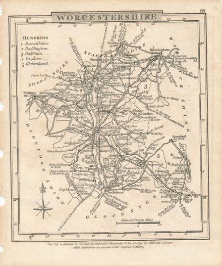 Worcestershire - Original Map