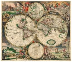 World Map Reproduction Prints