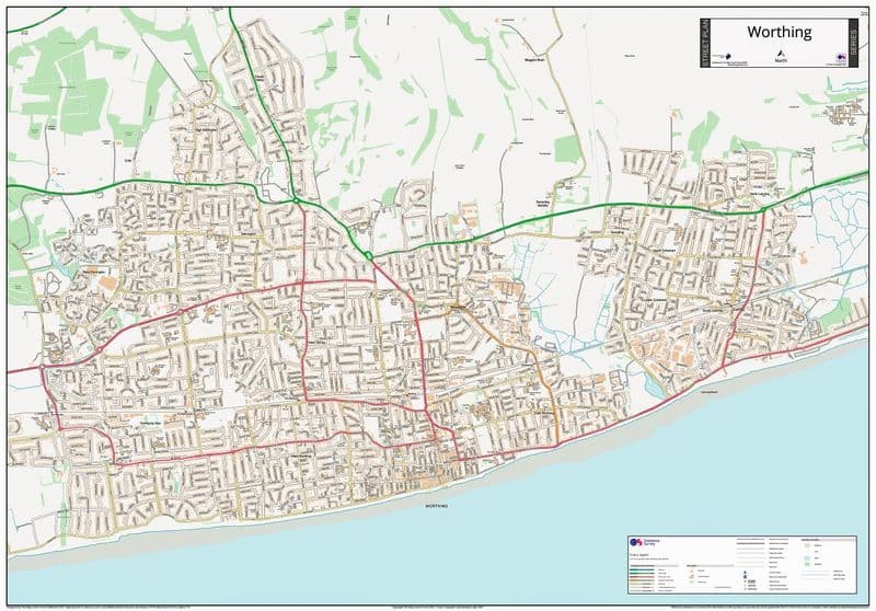 Worthing Postcode Map Worthing Street Map