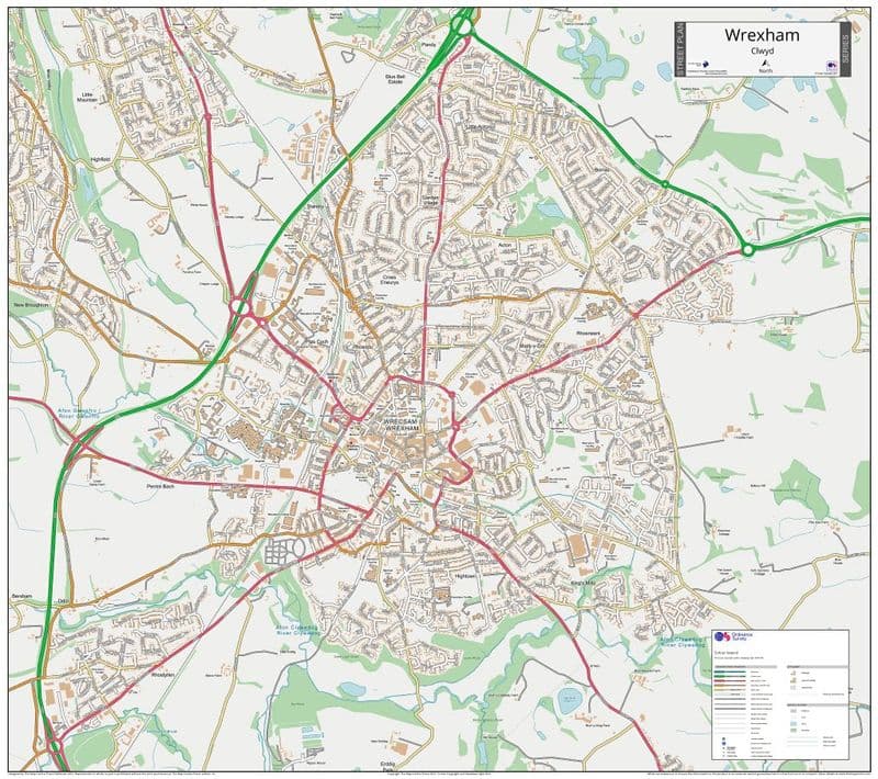 Wrexham Street Map