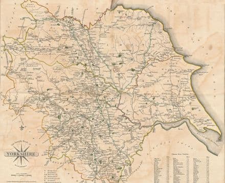Yorkshire 1806 - John Cary - Original Map