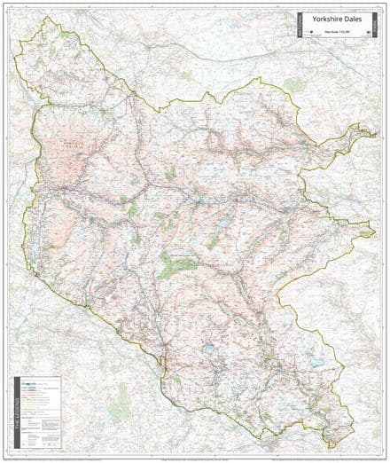 Yorkshire Dales National Park - Wall Map