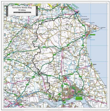 Yorkshire Wolds Way - Wall Map