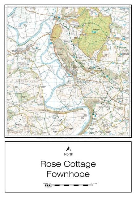 Your Home in the Centre - Personalised A3 Ordnance Survey Explorer Map