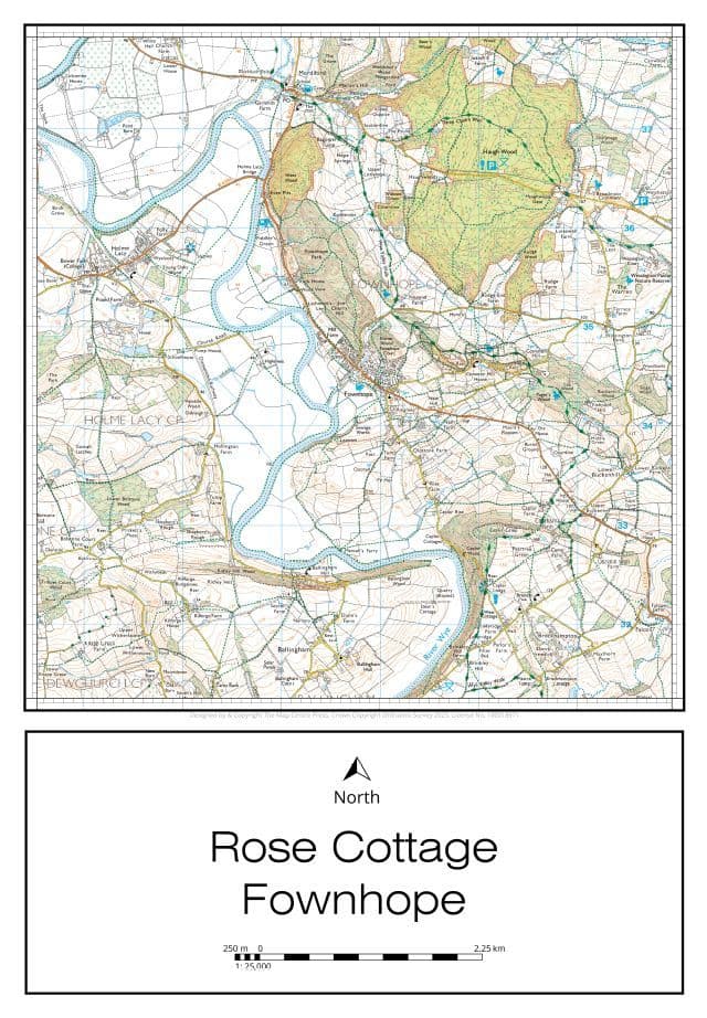 Your Home in the Centre - Personalised A3 Ordnance Survey Explorer Map