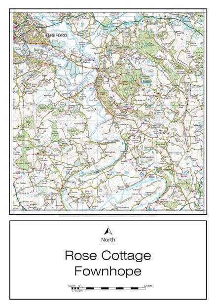 Your Home in the Centre - Personalised A3 Ordnance Survey Landranger Map