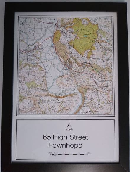 Your Home in the Centre - Personalised Framed Ordnance Survey Explorer Map