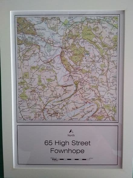 Your Home in the Centre - Personalised Framed Ordnance Survey Landranger Map