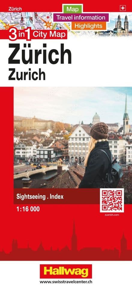 Zurich City Street Map - Hallwag