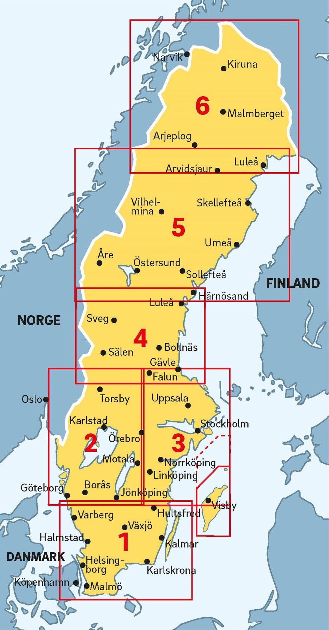 Postcode Map Sweden Sweden Driving Maps - Kartförlaget