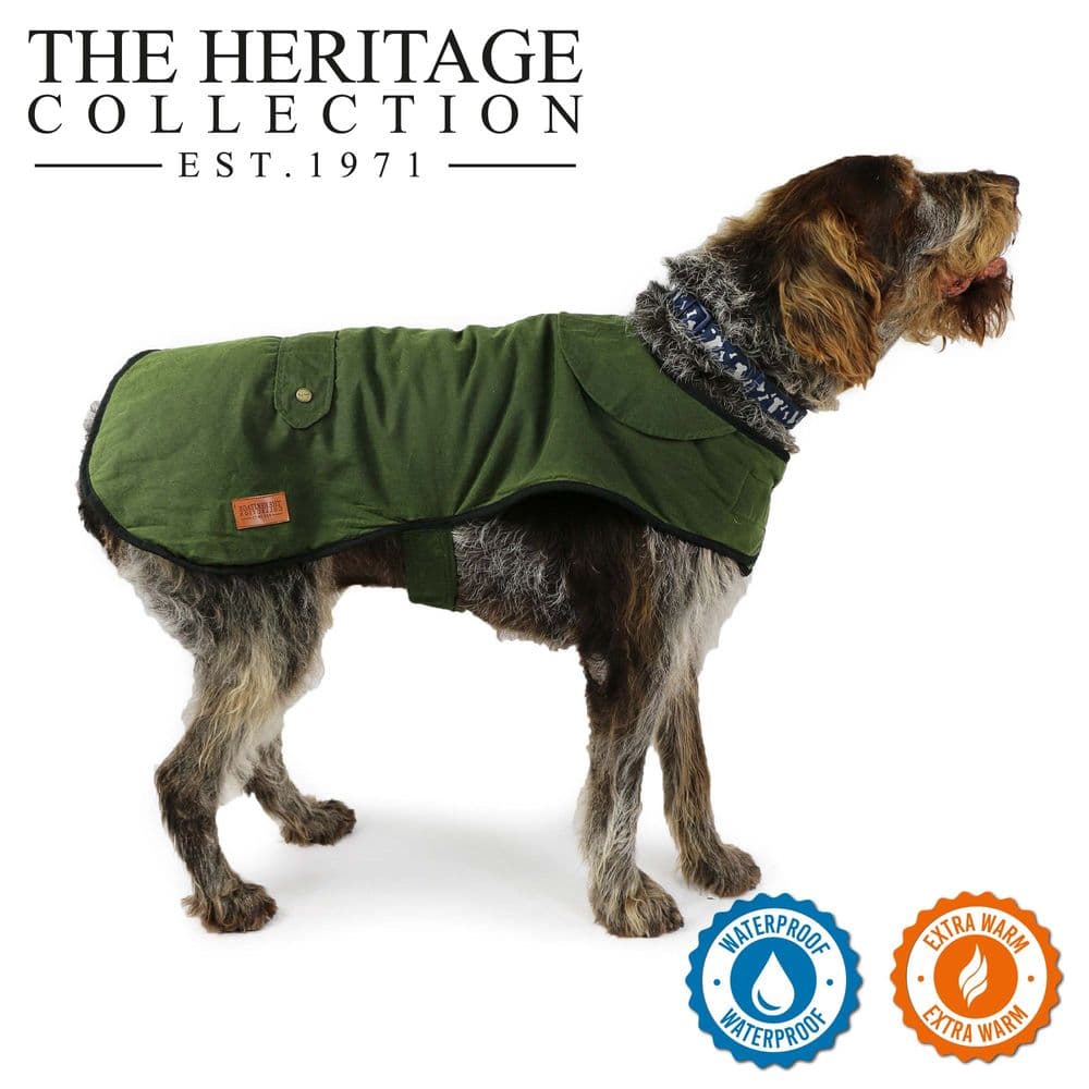 Heritage Green Wax Dog Coat