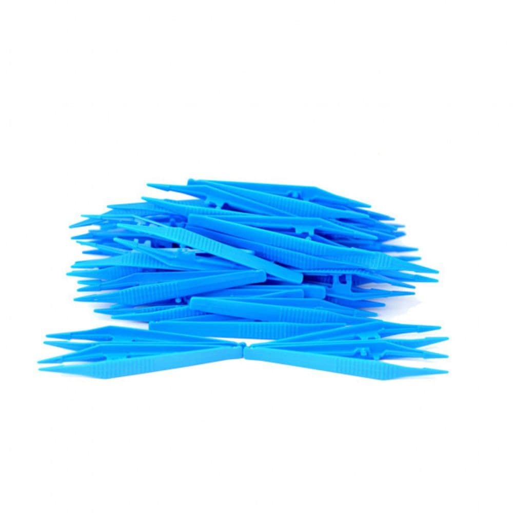 Plastic Blue Tweezers Single