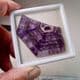 AMETHYST -  THIN POLISHED SLICE SHOWING COLOUR ZONING