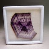 AMETHYST - THIN POLISHED SLICE SHOWING COLOUR ZONING