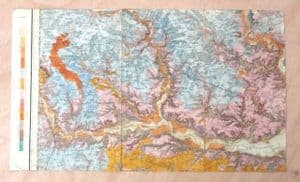 ANTIQUE GEOLOGICAL MAP OF PART OF ESSEX AND SUFFOLK (IPSWICH, HADLEIGH, MANNINGTREE ETC.)